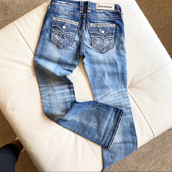 Rock Revival Distressed Lang Boot Stretch Jeans - Picture 9 of 13